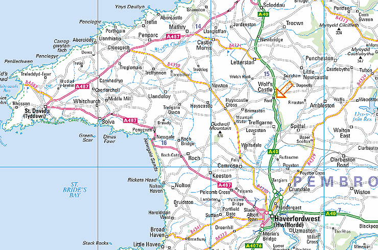 The wider area around Wolfscastle